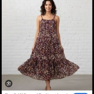 Floral Maxi Dress in Burgundy